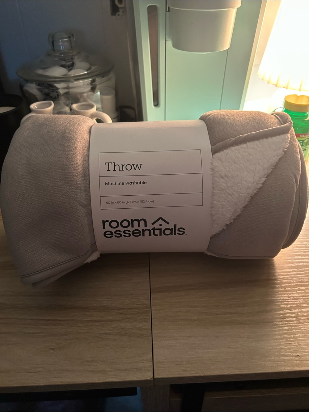 Room Essentials Plush Sherpa Throw Blanket - Taupe